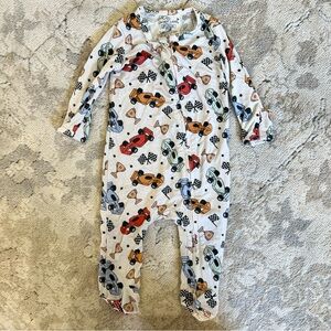 Caden Lane Pit Crew Footie, 0-3 Months